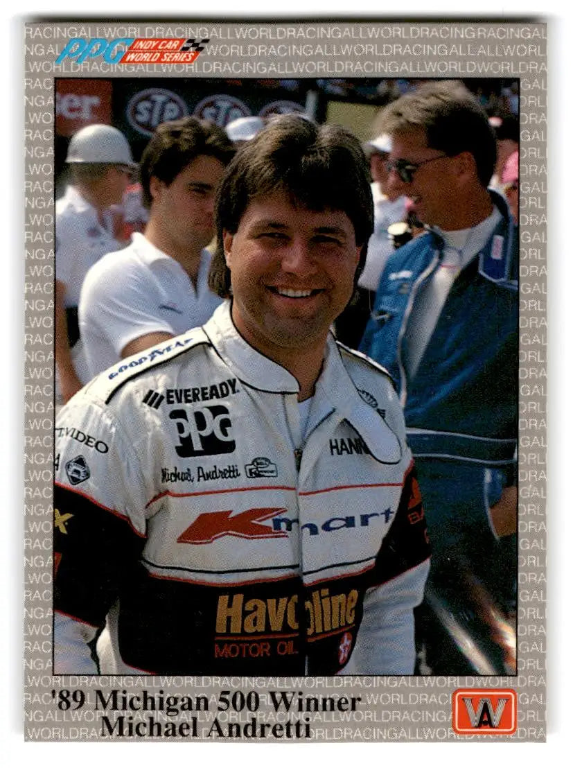 1991 All World #66 ’89 Michigan 500 Winner Michael Andretti - Racing Card Single