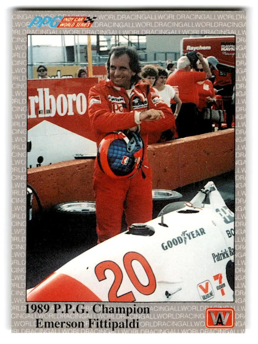 1991 All World #99 1989 P.P.G. Champion Emerson Fittipaldi - Racing Card Single