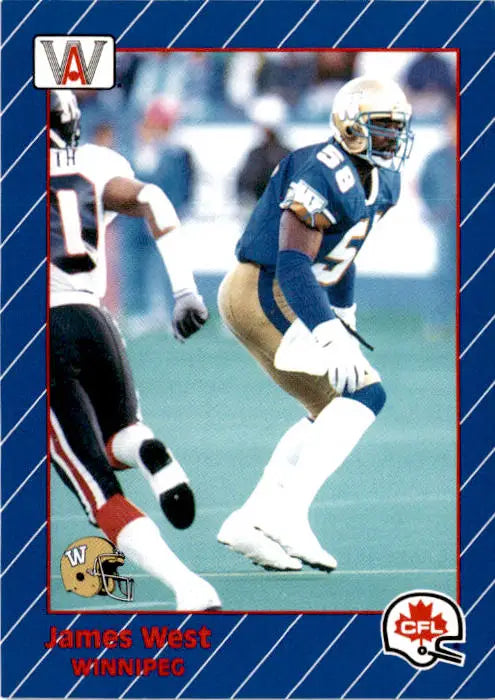 1991 All World CFL French #109 James West - Football Card Single