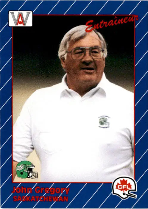 1991 All World CFL French #35 John Gregory - Football Card Single