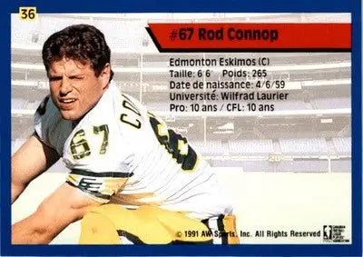 1991 All World CFL French #36 Rod Connop - Football Card Single