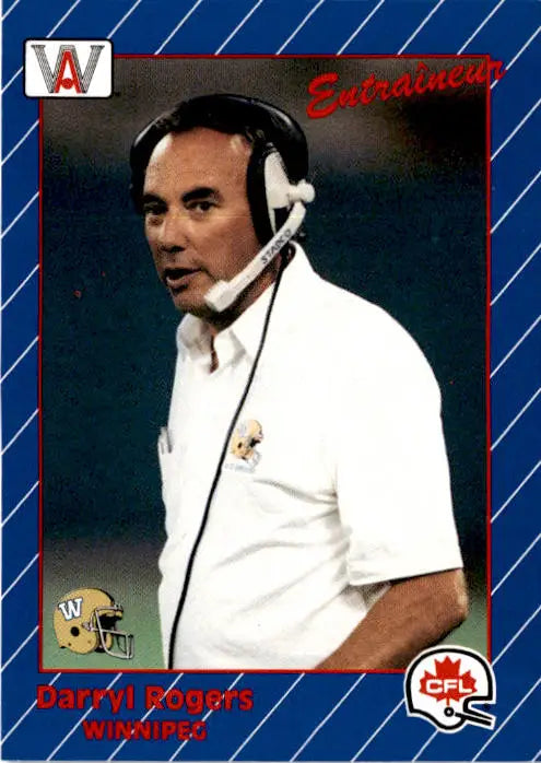1991 All World CFL French #51 Darryl Rogers - Football Card Single