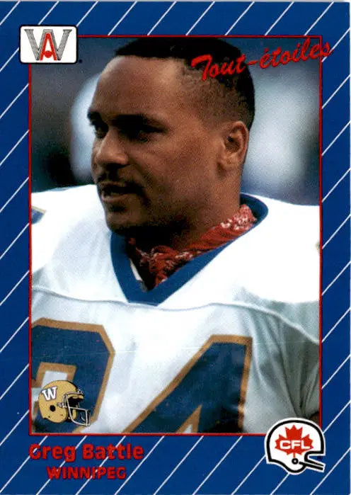 1991 All World CFL French #59 Greg Battle - Football Card Single