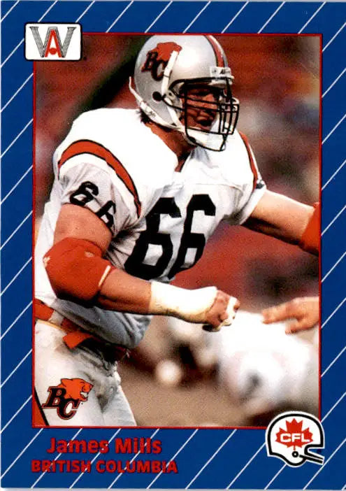 1991 All World CFL French #9 James Mills - Football Card Single