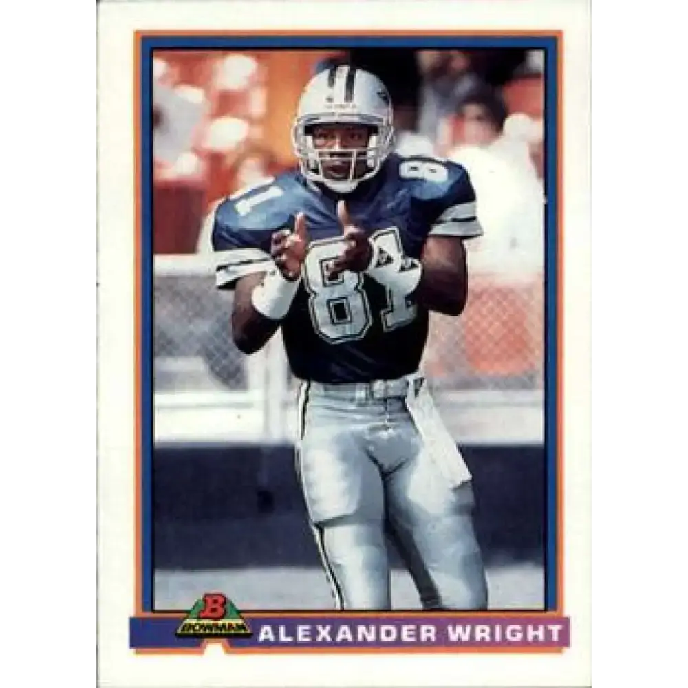 1991 Bowman #109 Alexander Wright NM-MT Dallas Cowboys Football Card - Football Card Single