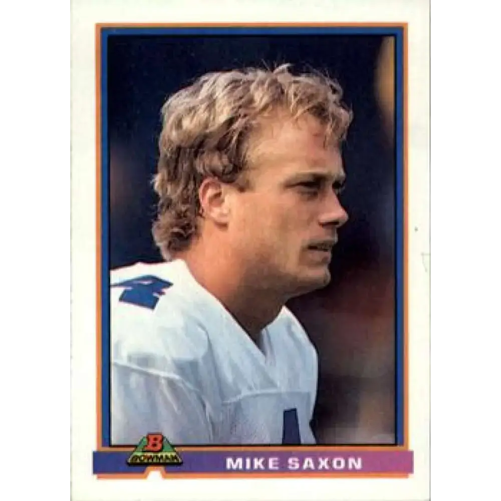 1991 Bowman #112 Mike Saxon NM-MT Dallas Cowboys Football Card - Football Card Single