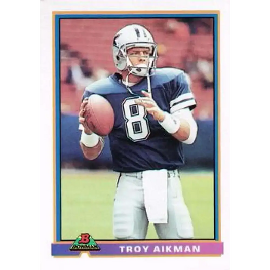 1991 Bowman #113 Troy Aikman NM-MT Dallas Cowboys Football Card