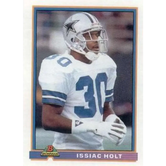 1991 Bowman #114 Issiac Holt NM-MT Dallas Cowboys Football Card