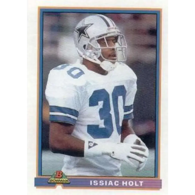1991 Bowman #114 Issiac Holt NM-MT Dallas Cowboys Football Card - Football Card Single