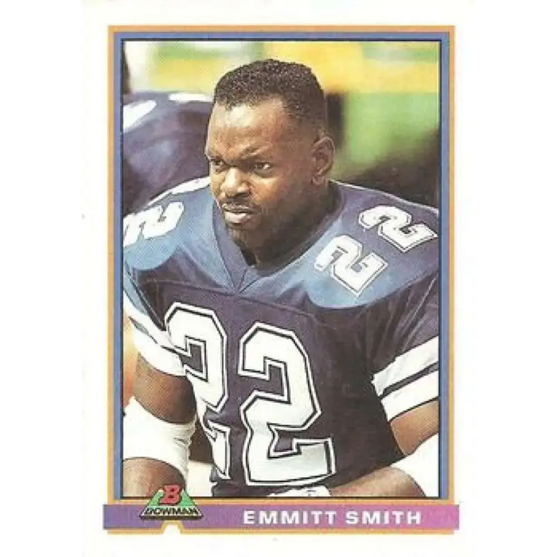1991 Bowman #117 Emmitt Smith NM-MT Dallas Cowboys Football Card - Football Card Single