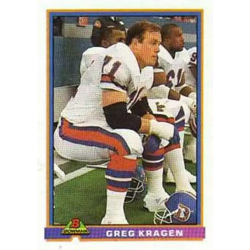 1991 Bowman #126 Greg Kragen NM-MT Denver Broncos Football Card - Football Card Single