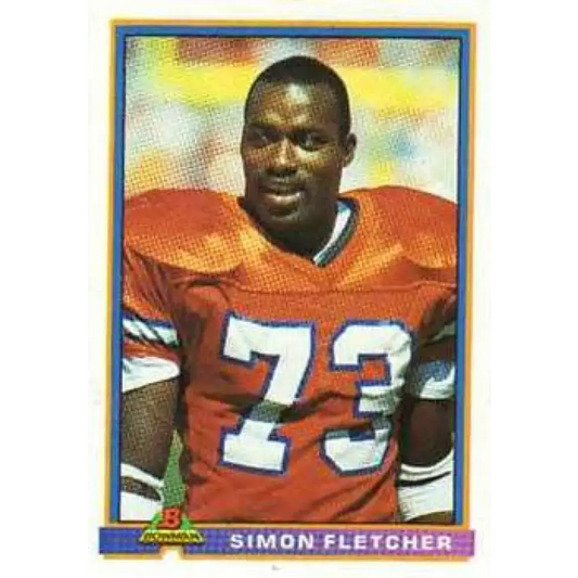 1991 Bowman #128 Simon Fletcher NM-MT Denver Broncos Football Card