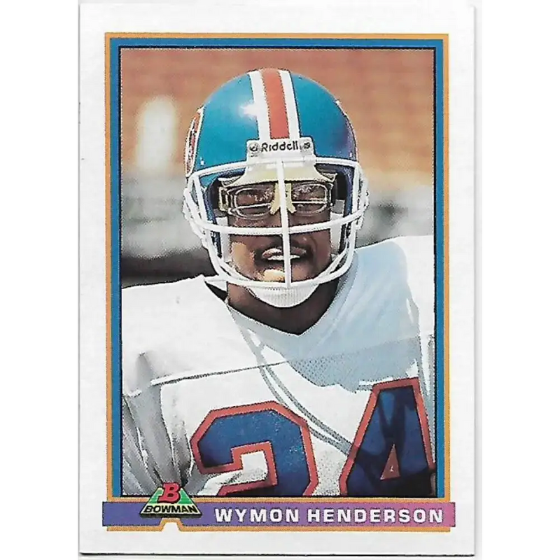 1991 Bowman #129 Wymon Henderson NM-MT Denver Broncos Football Card - Football Card Single