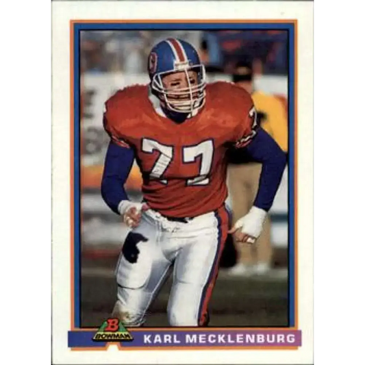 1991 Bowman #133 Karl Mecklenburg NM-MT Denver Broncos Football Card