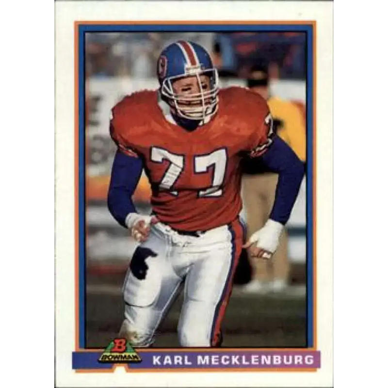 1991 Bowman #133 Karl Mecklenburg NM-MT Denver Broncos Football Card