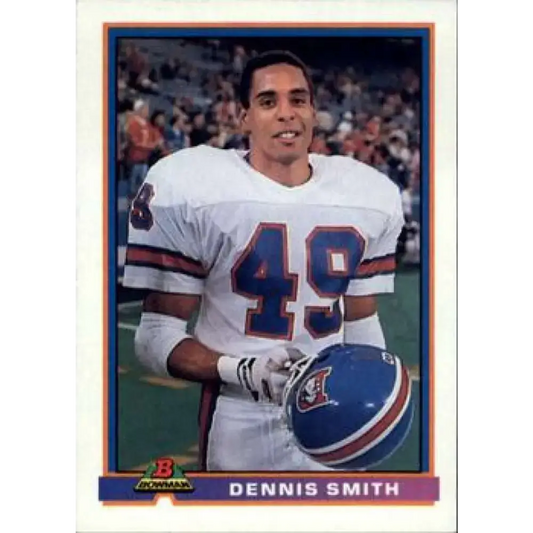 1991 Bowman #136 Dennis Smith NM-MT Denver Broncos Football Card