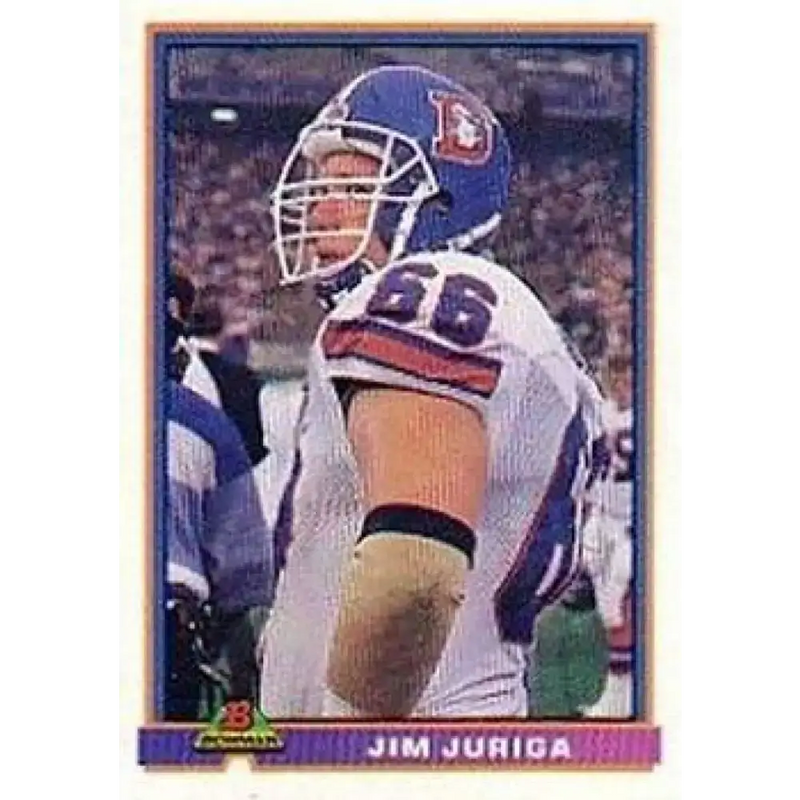 1991 Bowman #137 Jim Juriga NM-MT Denver Broncos Football Card - Football Card Single