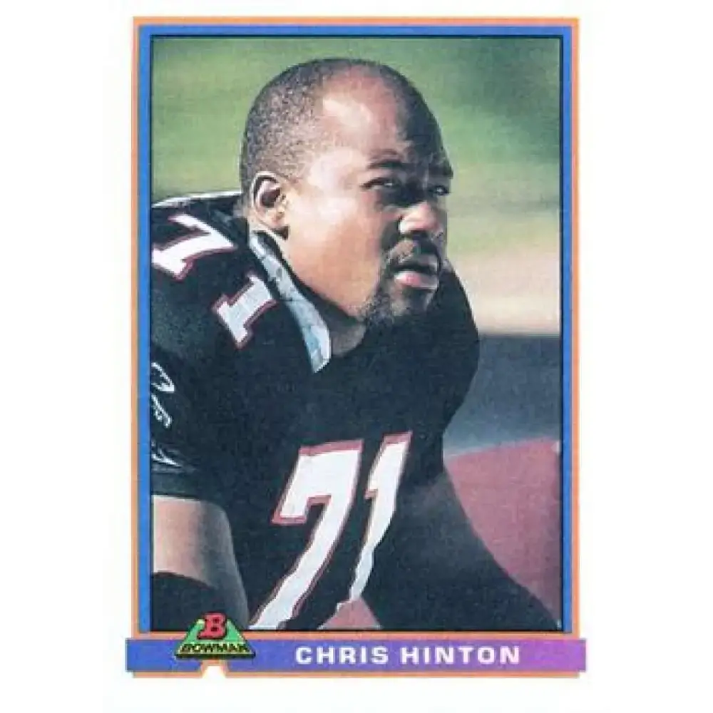 1991 Bowman #14 Chris Hinton NM-MT Atlanta Falcons Football Card - Football Card Single