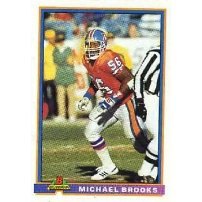 1991 Bowman #140 Michael Brooks NM-MT Denver Broncos Football Card - Football Card Single