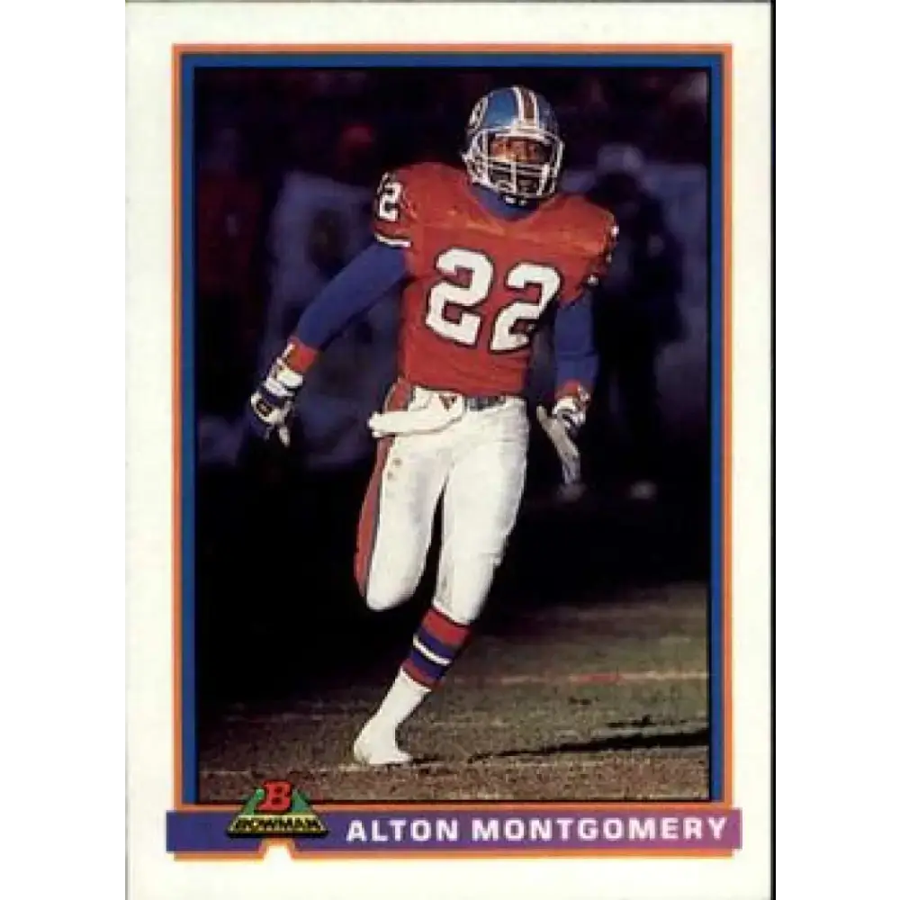 1991 Bowman #141 Alton Montgomery NM-MT Denver Broncos Football Card - Football Card Single
