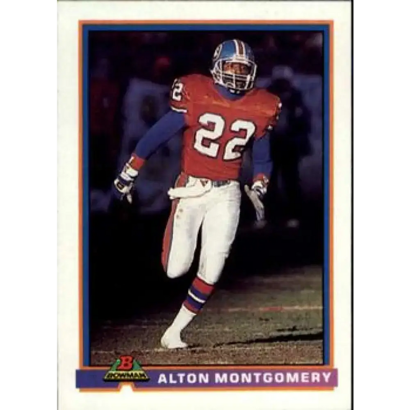 1991 Bowman #141 Alton Montgomery NM-MT Denver Broncos Football Card - Football Card Single