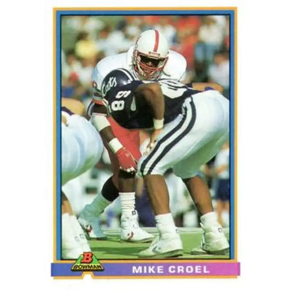 1991 Bowman #142 Mike Croel NM-MT RC Rookie Denver Broncos Football Card - Football Card Single