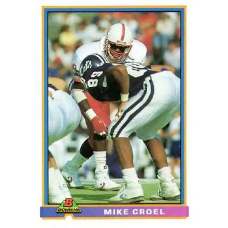 1991 Bowman #142 Mike Croel NM-MT RC Rookie Denver Broncos Football Card - Football Card Single