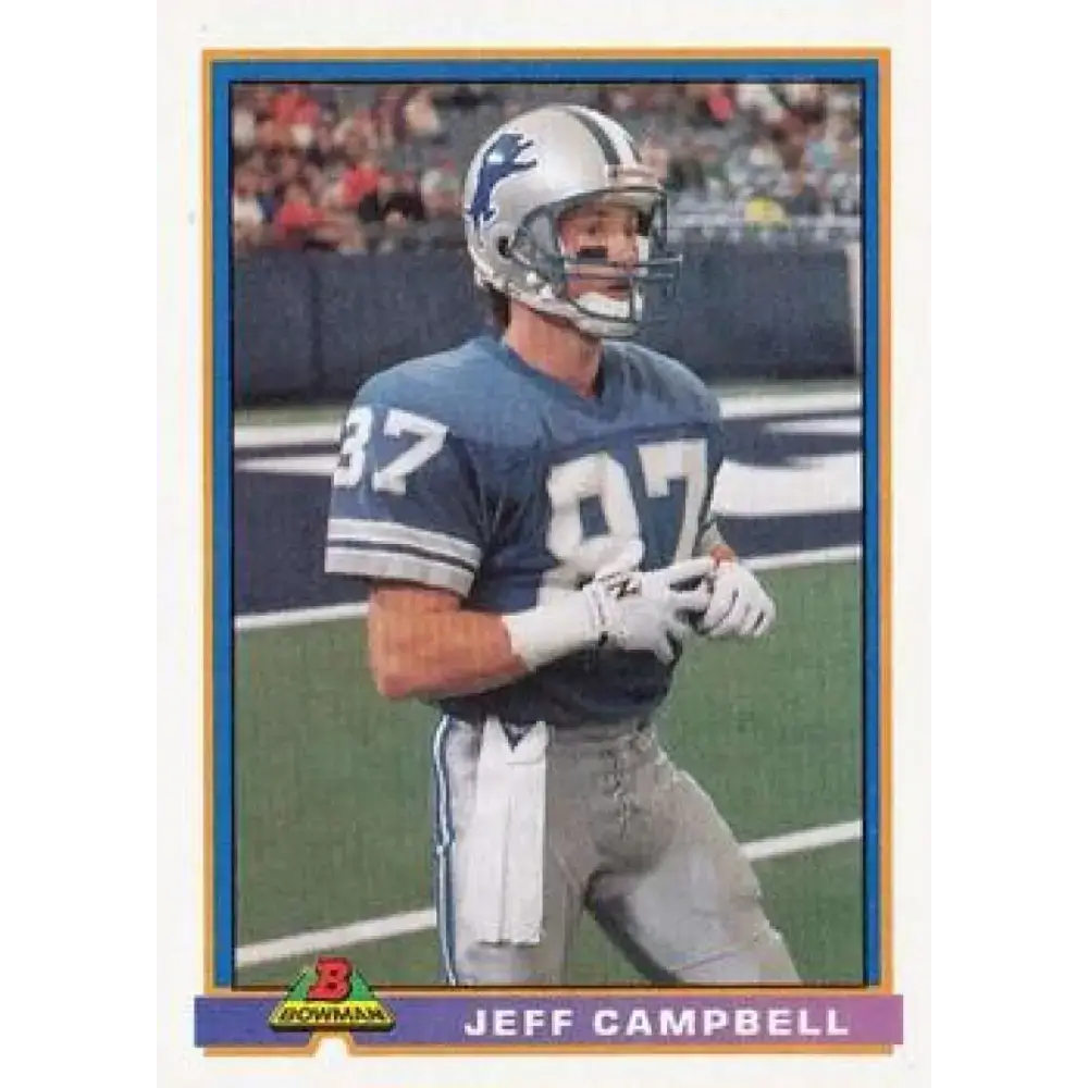 1991 Bowman #145 Jeff Campbell NM-MT Detroit Lions Football Card