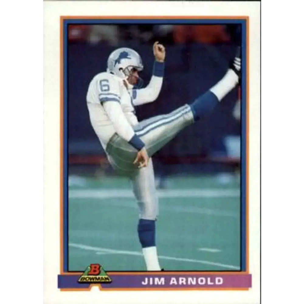 1991 Bowman #148 Jim Arnold NM-MT Detroit Lions Football Card - Football Card Single