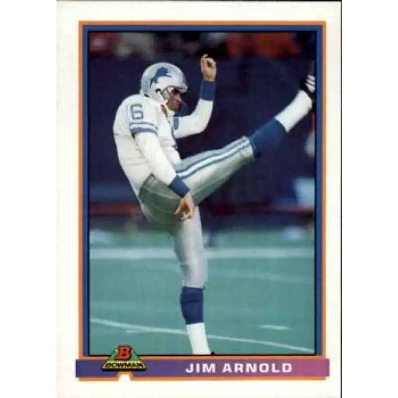 1991 Bowman #148 Jim Arnold NM-MT Detroit Lions Football Card - Football Card Single