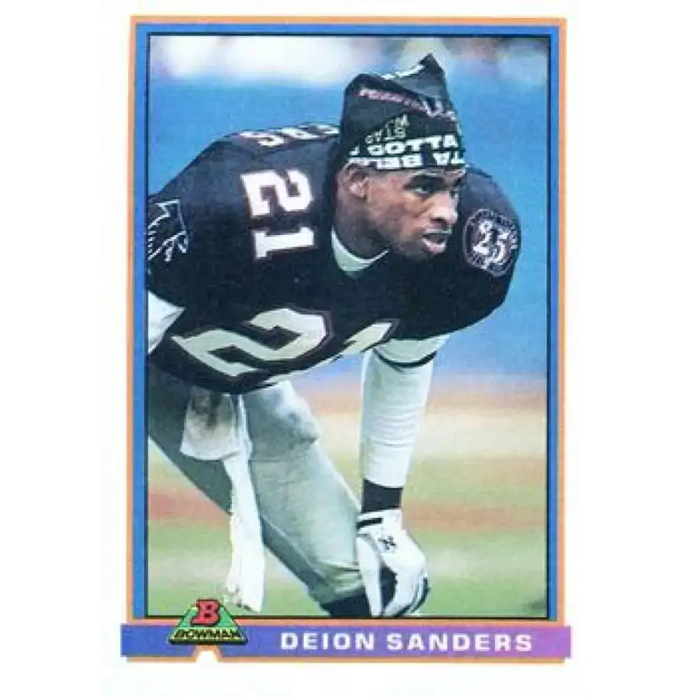 1991 Bowman #15 Deion Sanders NM-MT Atlanta Falcons Football Card - Football Card Single