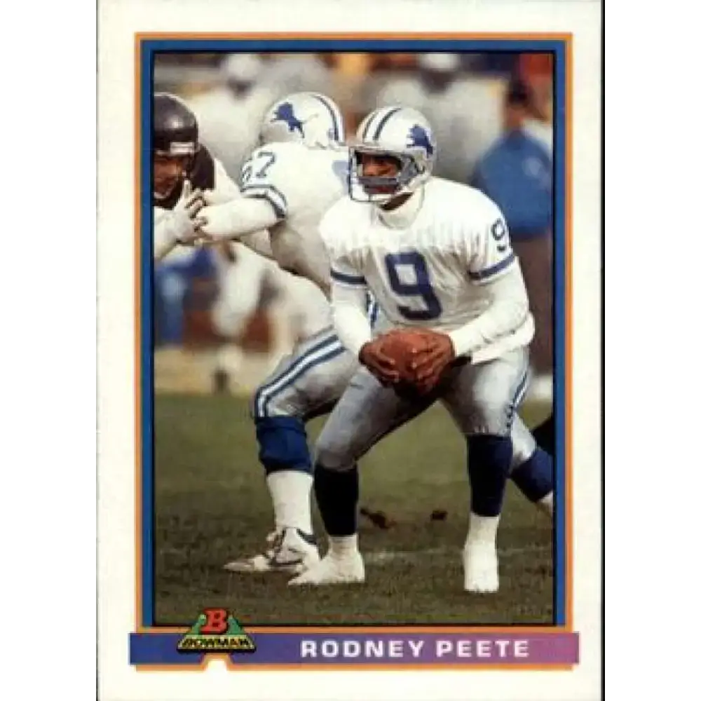 1991 Bowman #150 Rodney Peete NM-MT Detroit Lions Football Card - Football Card Single