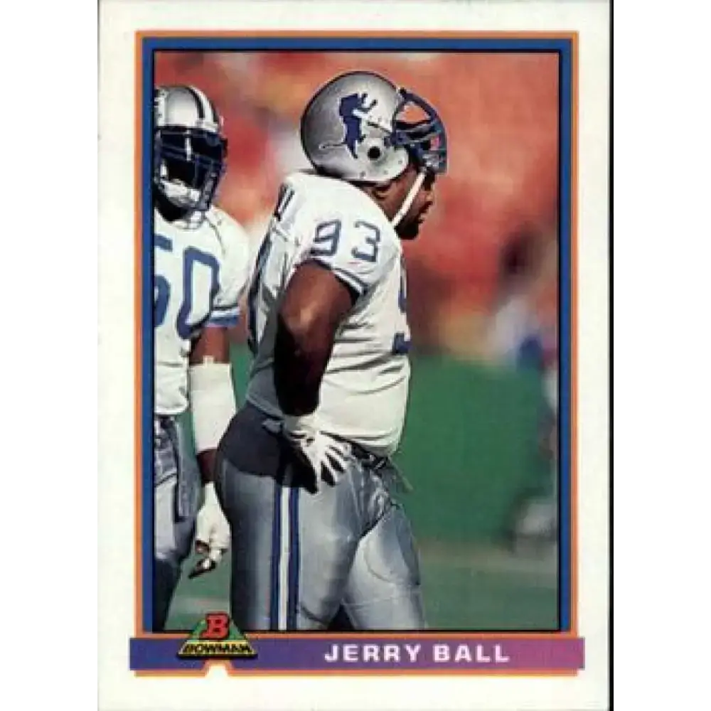 1991 Bowman #151 Jerry Ball NM-MT Detroit Lions Football Card - Football Card Single