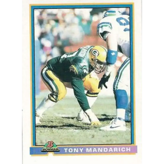 1991 Bowman #160 Tony Mandarich NM-MT Green Bay Packers Football Card