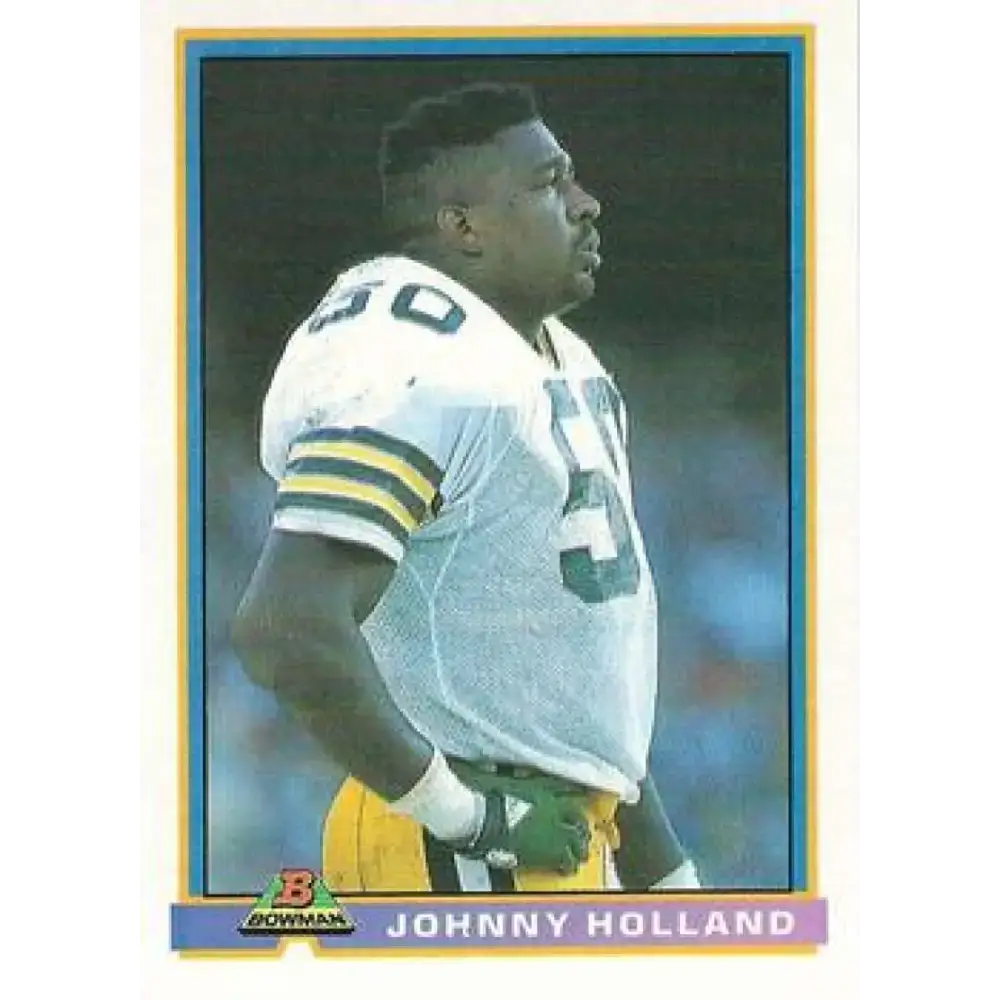 1991 Bowman #162 Johnny Holland NM-MT Green Bay Packers Football Card - Football Card Single