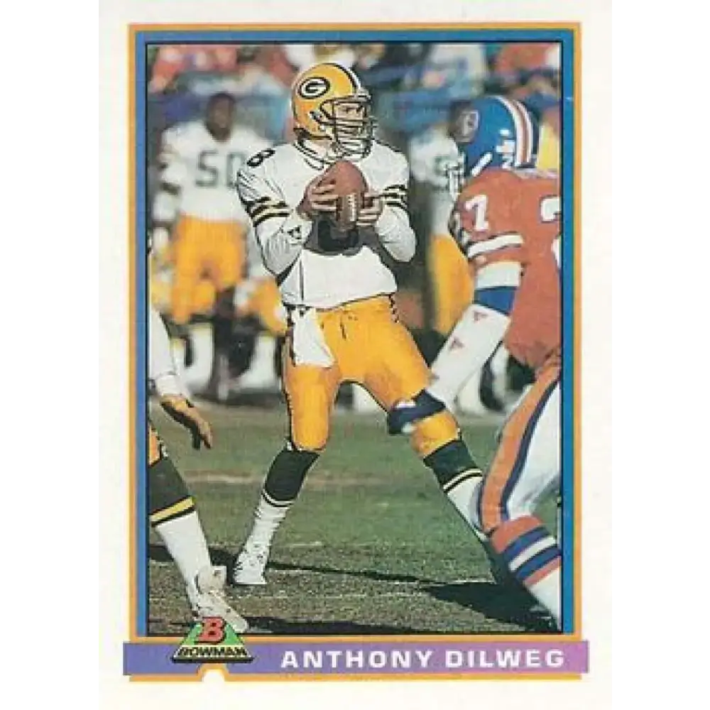 1991 Bowman #164 Anthony Dilweg NM-MT Green Bay Packers Football Card - Football Card Single