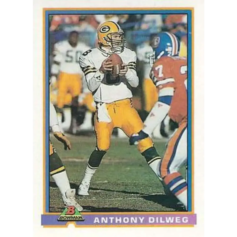 1991 Bowman #164 Anthony Dilweg NM-MT Green Bay Packers Football Card - Football Card Single