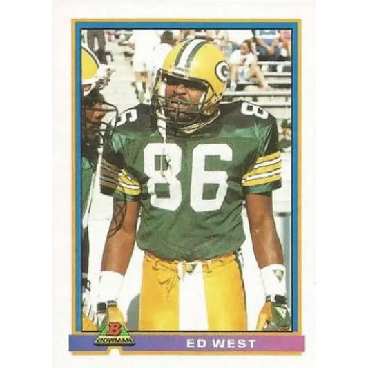 1991 Bowman #166 Ed West NM-MT Green Bay Packers Football Card
