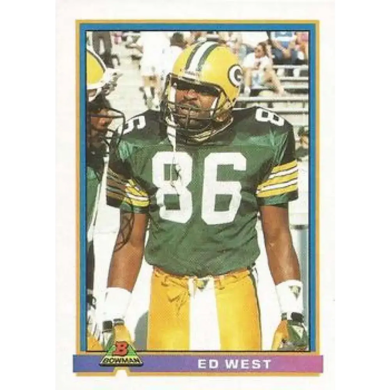 1991 Bowman #166 Ed West NM-MT Green Bay Packers Football Card - Football Card Single