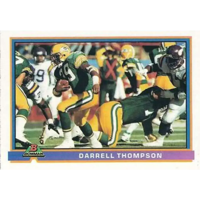 1991 Bowman #168 Darrell Thompson NM-MT Green Bay Packers Football Card - Football Card Single