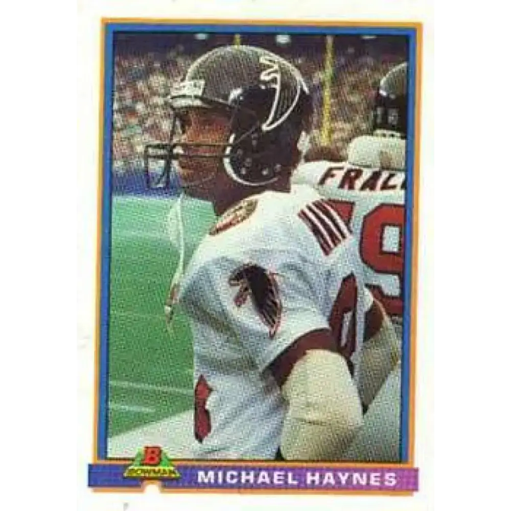 1991 Bowman #17 Michael Haynes NM-MT Atlanta Falcons Football Card - Football Card Single