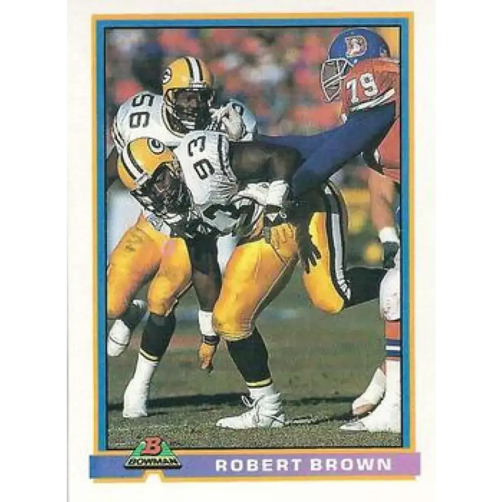 1991 Bowman #173 Robert Brown NM-MT Green Bay Packers Football Card - Football Card Single