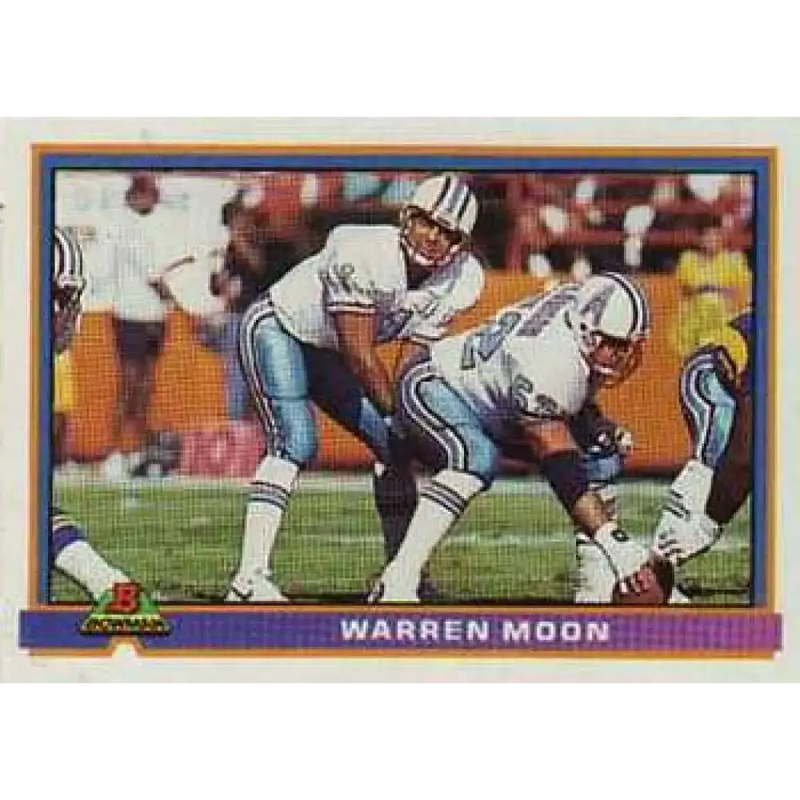 1991 Bowman #180 Warren Moon NM-MT Houston Oilers Football Card