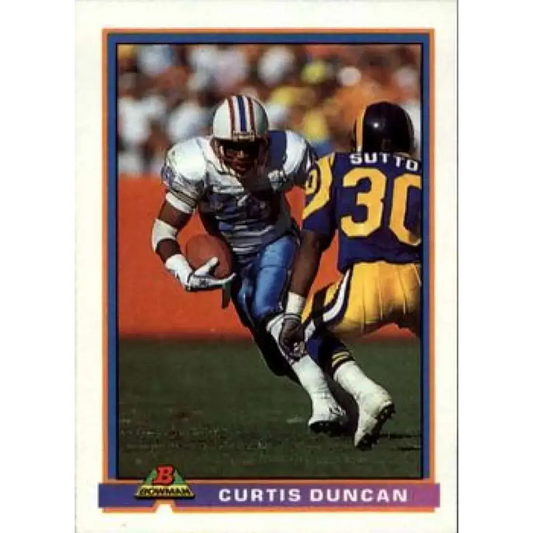 1991 Bowman #182 Curtis Duncan NM-MT Houston Oilers Football Card - Football Card Single