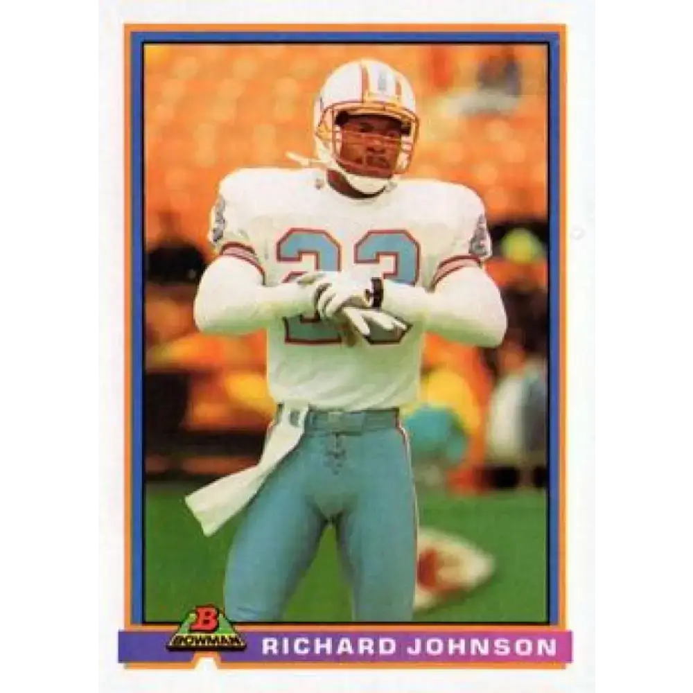 1991 Bowman #184 Richard Johnson NM-MT RC Rookie Houston Oilers Football Card - Football Card Single