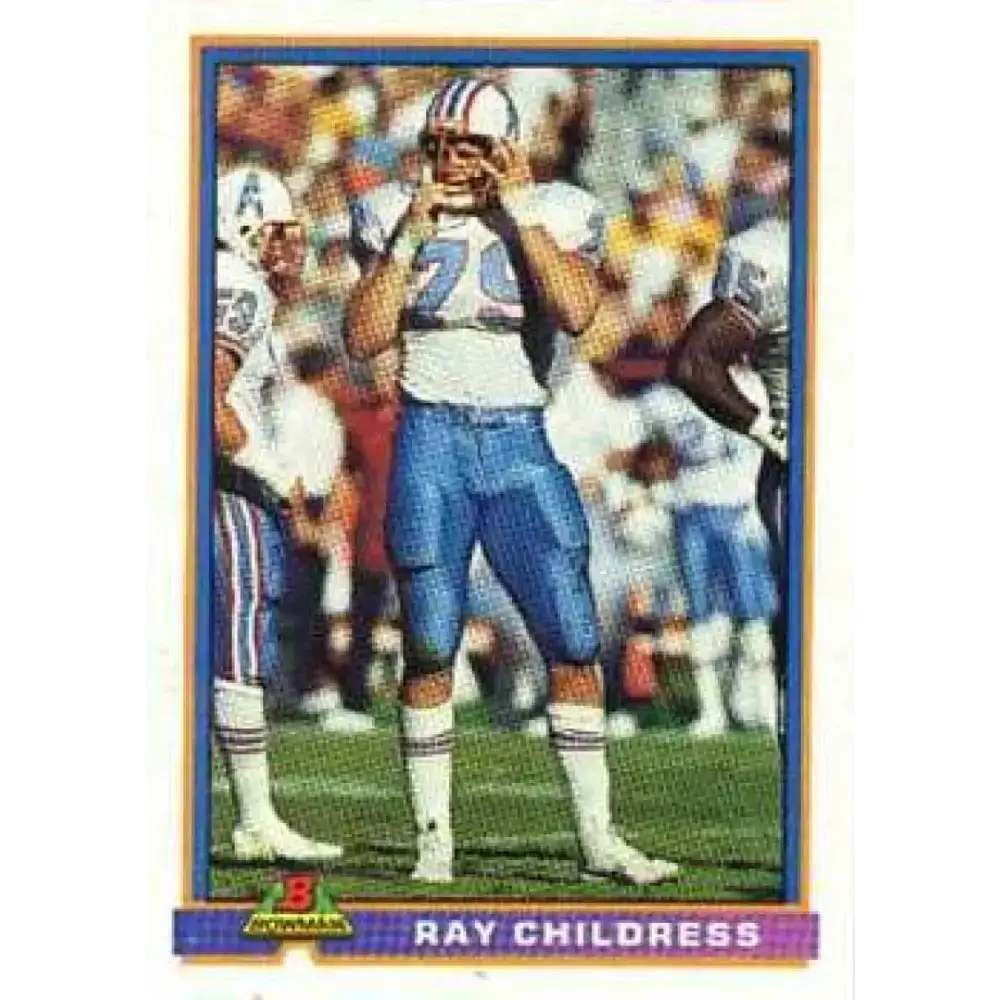 1991 Bowman #188 Ray Childress NM-MT Houston Oilers Football Card - Football Card Single