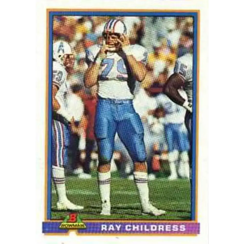 1991 Bowman #188 Ray Childress NM-MT Houston Oilers Football Card - Football Card Single