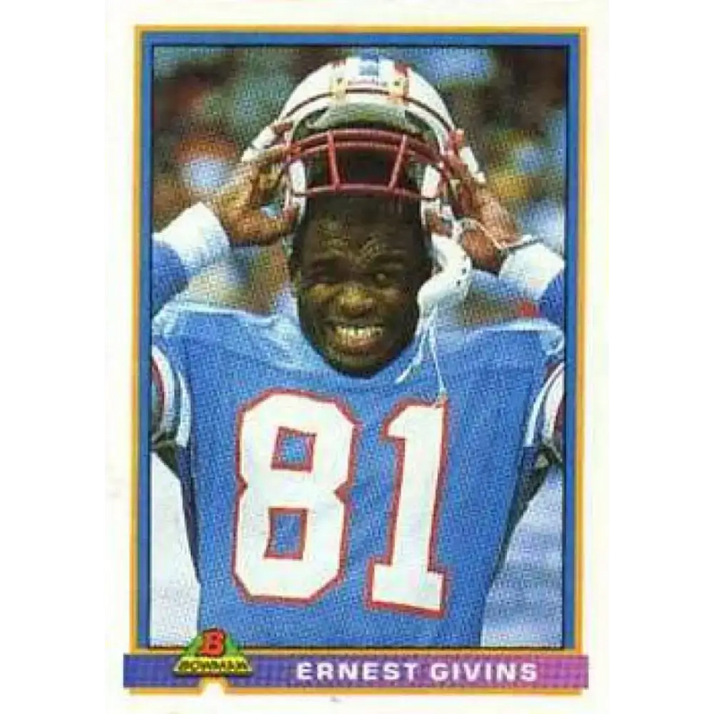 1991 Bowman #190 Ernest Givins NM-MT Houston Oilers Football Card - Football Card Single