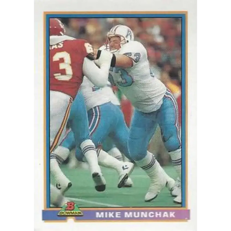 1991 Bowman #191 Mike Munchak NM-MT Houston Oilers Football Card - Football Card Single