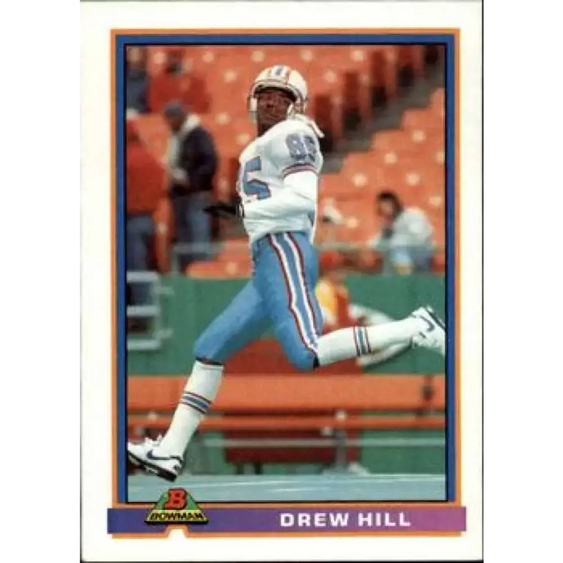 1991 Bowman #195 Drew Hill NM-MT Houston Oilers Football Card
